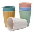 Postuois 6Pcs Plastic Water Cup Dishwasher Safe Drinking Cup BPA Free