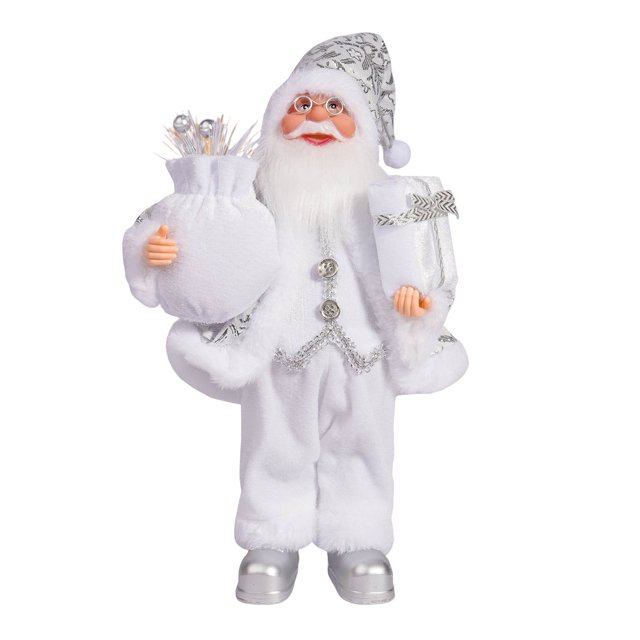 Postuois Christmas Santa Doll Decoration 12Inch Plush Standing Santa