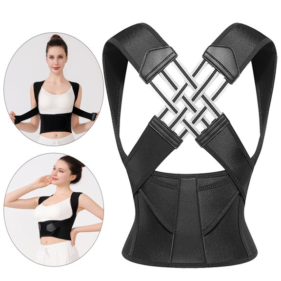 Posture Back Brace Adjustable Back Support Strap to Prevent Spinal Distortion and Hunchback Suitable for Men and Women