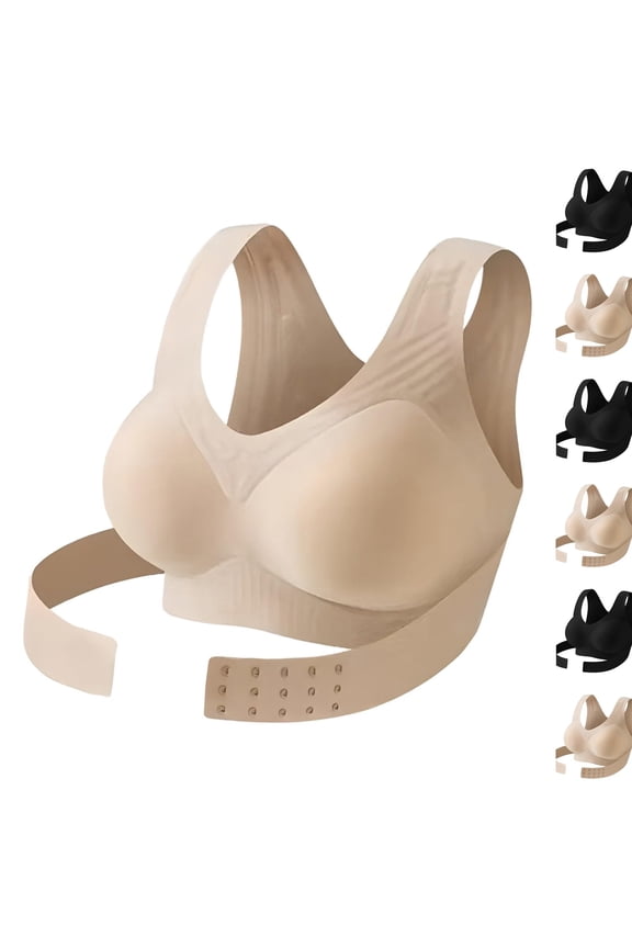 Posture Bras,Posture Correcting Bra for Women High Support Full Coverage Seamless Bralettes Push Up No Underwire Bra,32,Complexion