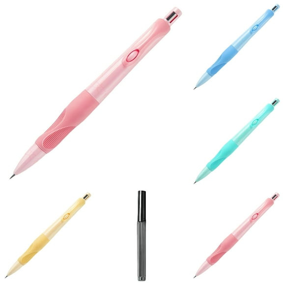 Posture Correction Pencils, 2.0Mm Thick Lead Pencil Set - with Built-In Sharpener for Precision, Ergonomic Mechanical Pencils, by Goohae