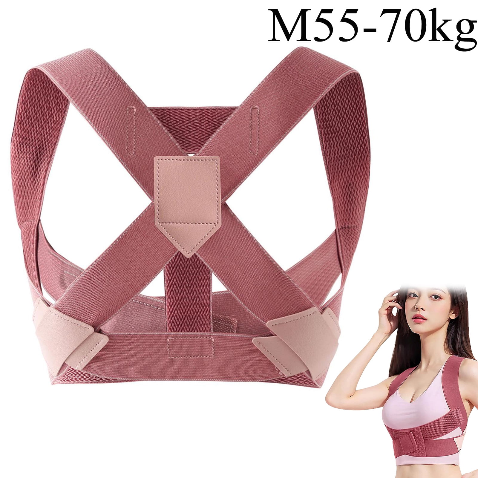 Posture Corrector,Back Brace,Back Brace Posture Corrector,Shoulder Brace,Neck Hump Corrector,Posture Corrector For Women Neck Hump,Hump Neck Corrector(Pink M 55-70kg)Clearance from QiwagFerng