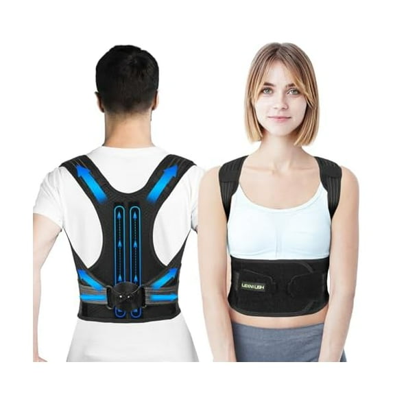 Posture Corrector for Boys/Girls, Adjustable Upper Back Brace for Back Pain Relief, Lightweight Posture Support for Women/Men Improve Posture Correct Hunchback Slouching Under Clothes, XL