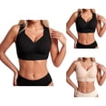 thumbnail image 1 of Posture Corrector Bra Full Coverage Wide Strap Jelly Strips Molded Cup Wireless Anti Sagging Push Up Sports Bras, 1 of 8
