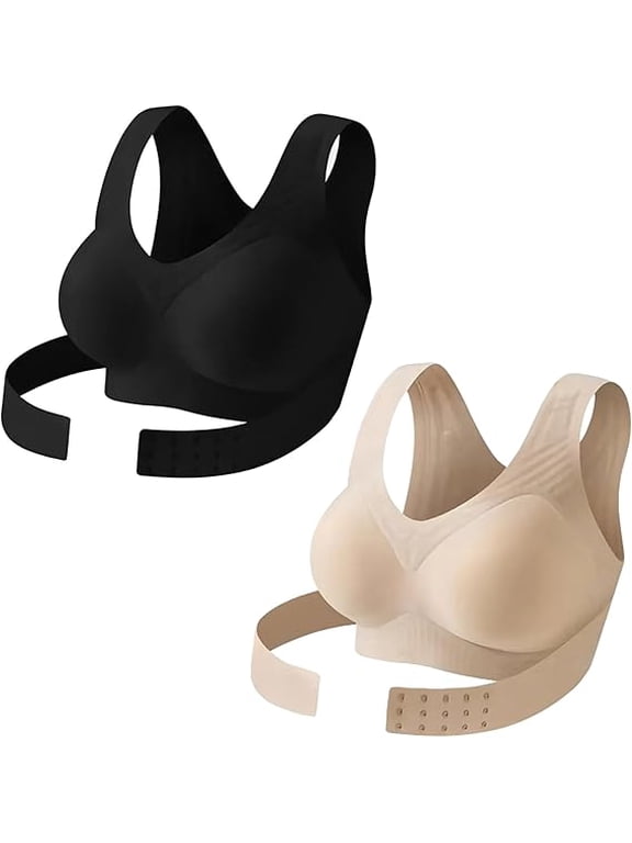 Posture Corrector Bra for Women, Seamless Breathable Shaping Support for Bra Shaping Good Posture(Black,38)