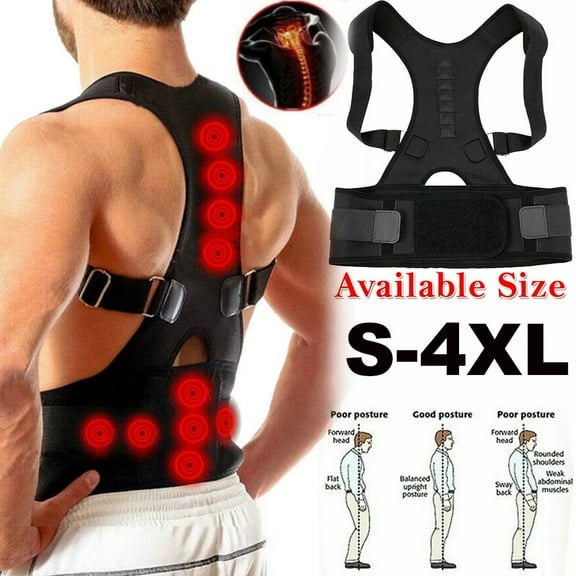 Posture Corrector Brace Back Posture Corrector Support Adjustable for Men Women Support Magnetic Back Shoulder Brace Adjustable Belt