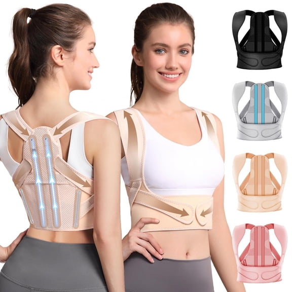 Posture Corrector Brace Beige Medium/Large Upper Back Neck Shoulder Support