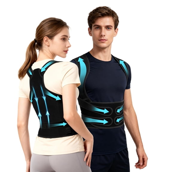 Posture Corrector Brace Straightener Black Large Neck Shoulder Scoliosis Hunchback Support