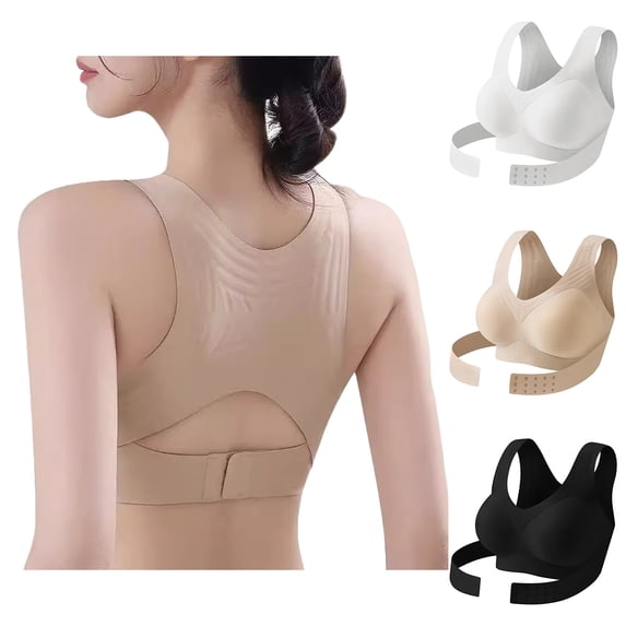 Posture Corrector Bras for Women Seamless Front Closure with Back Support Everyday Bra Size S-2XL