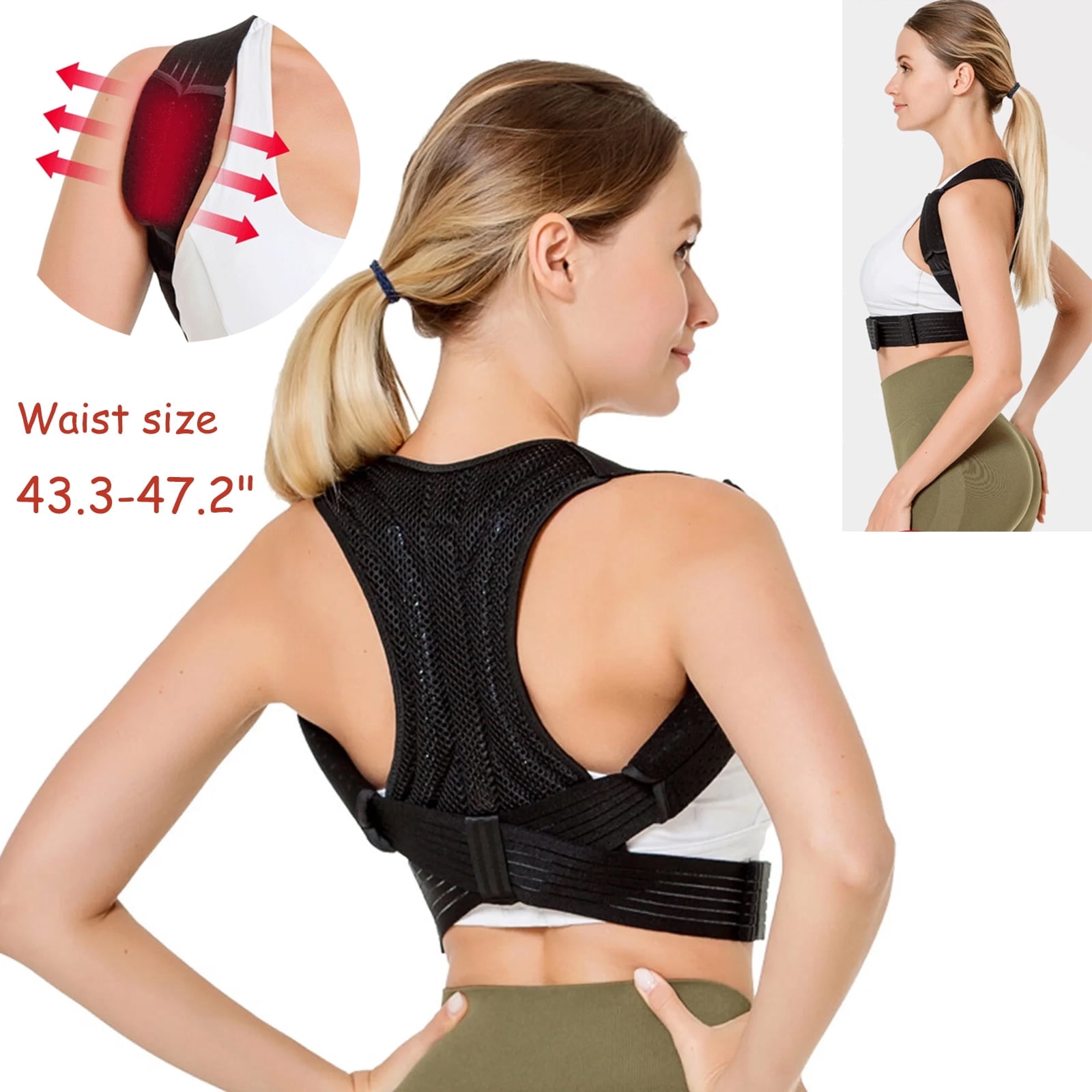 Posture Corrector for Men, Adjustable Back Brace Shoulder for Women ...