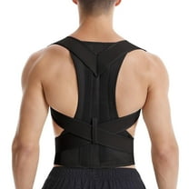 Back Brace Posture Corrector for Women and Men, Lower and Upper Back Pain Relief, Adjustable Hunchback Spine and Scoliosis Straightener Breathable Lightweight & Comfortable(Black, Large)
