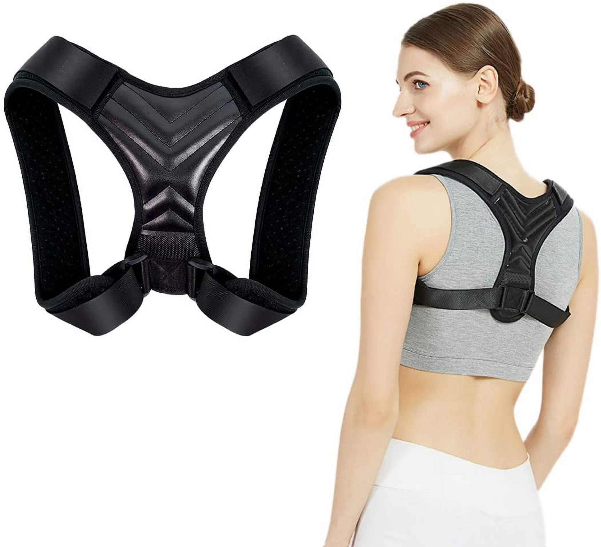 Posture Corrector for Men and Women, Upper Back Brace for Clavicle  Support,Adjustable Back Straightener and Providing Pain Relief from Neck,  Back and