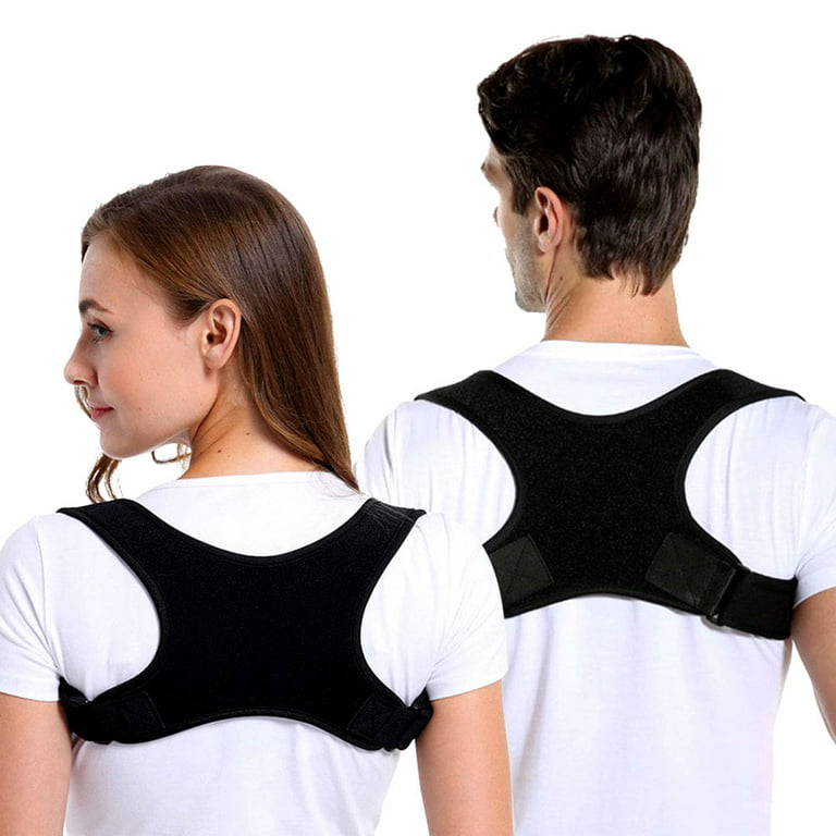 Best Back Brace Posture Corrector For Men & Women- (Black XL) Neck  Straightener Shoulder Support Improves Lumbar Pain - Kyphosis Correction  Shirt - Fajas Para Hombres de Trabajo de Levantamiento : 