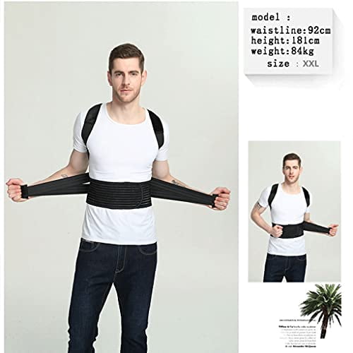 Posture Corrector for Men and Women, X-5XL Back Brace, Provides Pain Relief for Neck, Back, Shoulders, Adjustable Breathable Posture Support Back Support Support (Size : 5X-Large)