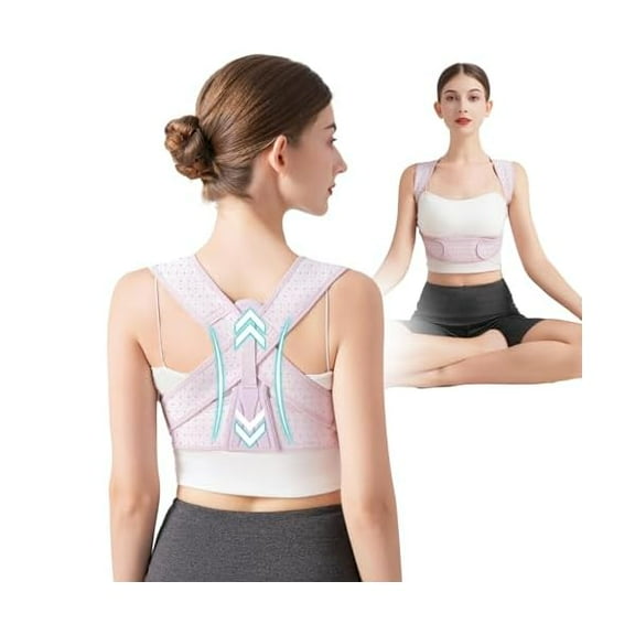 Posture Corrector For Women, Adjustable Back Brace For Posture, Back Posture Corrector Providing Pain Relief From Lumbar, Shoulder,Neck, And Clavicle, Back (L/XL 35-45 Inch)