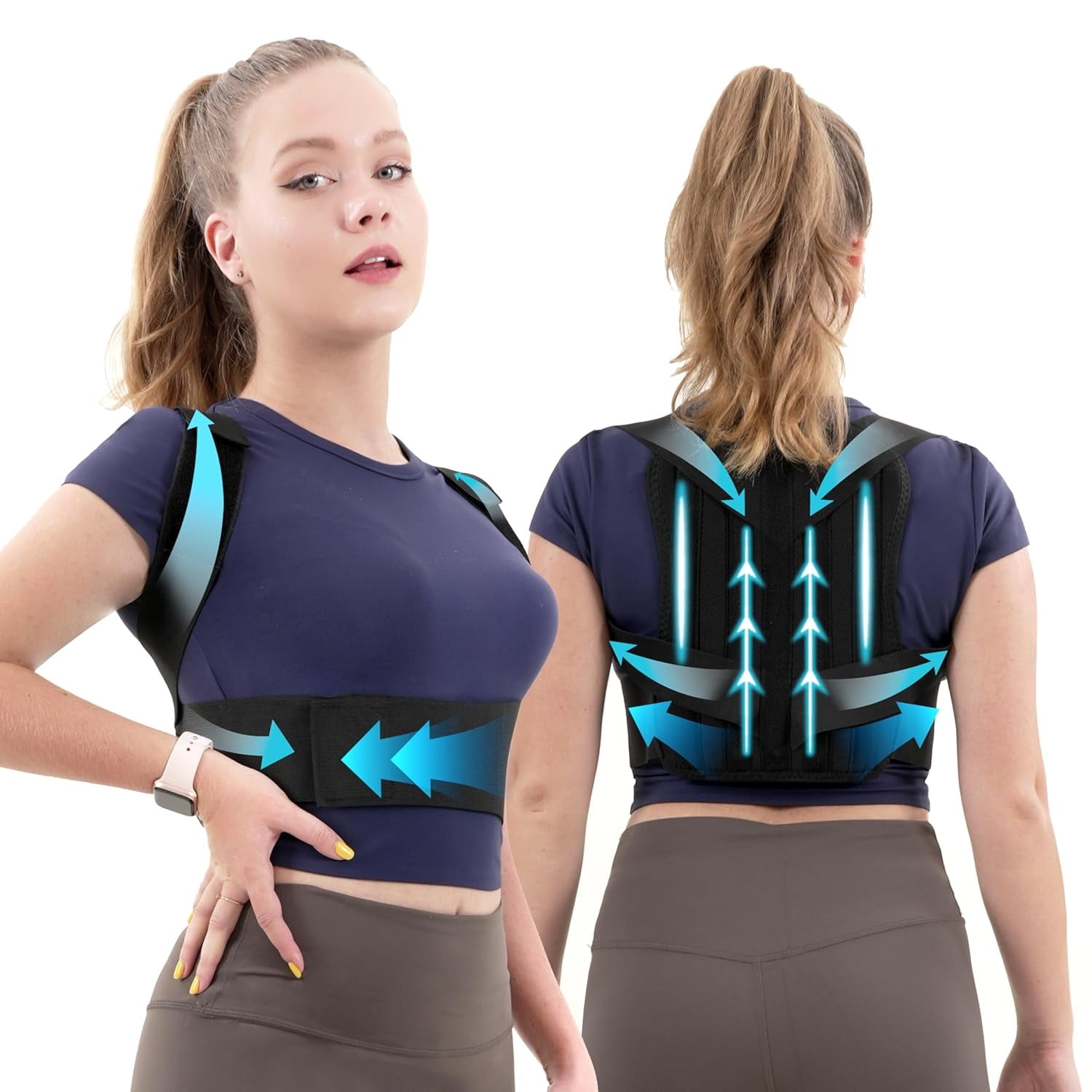 Posture Corrector for Women: Adjustable Back Straightener Posture ...