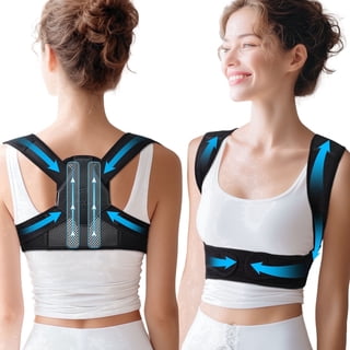 FALCOFIT Women's Adjustable Posture Corrector Upper Back Straightener Brace S/M Black