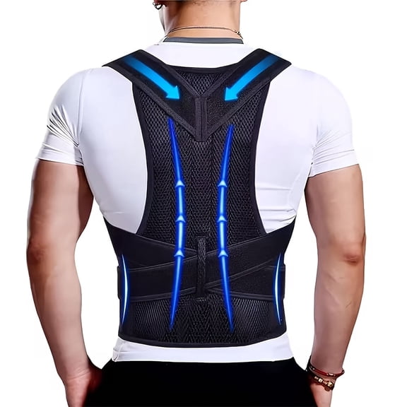 Posture Corrector for Women and Men Back Brace Straightener Adjustable Shoulder Straps Upright Full-Back Correction Support Hunchback Scoliosis Kyphosis Thoracic Hump Pain (Pink, Large)