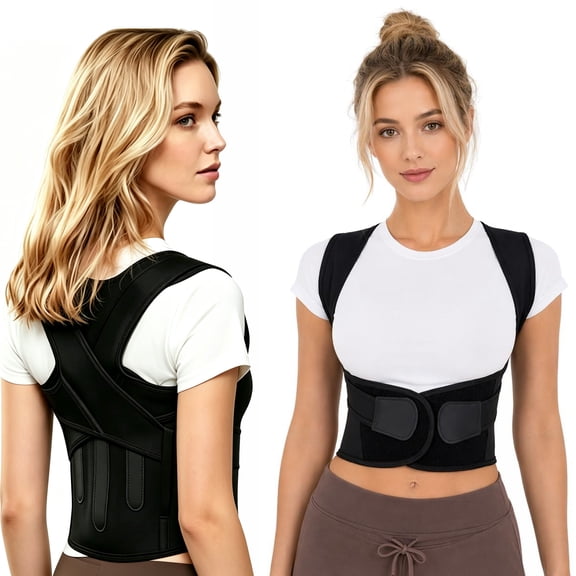 Posture Corrector for Teens Girl and Boy Full Back Support Brace Adjustable Breathable Full Back Shoulder Straightener for Scoliosis , Hunchback, Hump, Thoracic, Spine Corrector (Black, M)