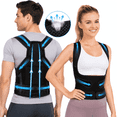 thumbnail image 1 of Posture Corrector for Women and Men, Shoulder Straightener, Back Brace Adjustable Full Back Support, Upper and Lower Back Pain Relief - Scoliosis, Hunchback, Hump, Thoracic, Spine Corrector S, 1 of 7