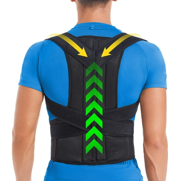 Posture Corrector for Women and Men, Brace for Upper and Lower Back Pain Relief, Adjustable Back Support Improve Back Posture Lumbar Support