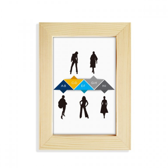 Posture Selection Outline Models Desktop Display Photo Frame Picture Art Painting 5x7 inch