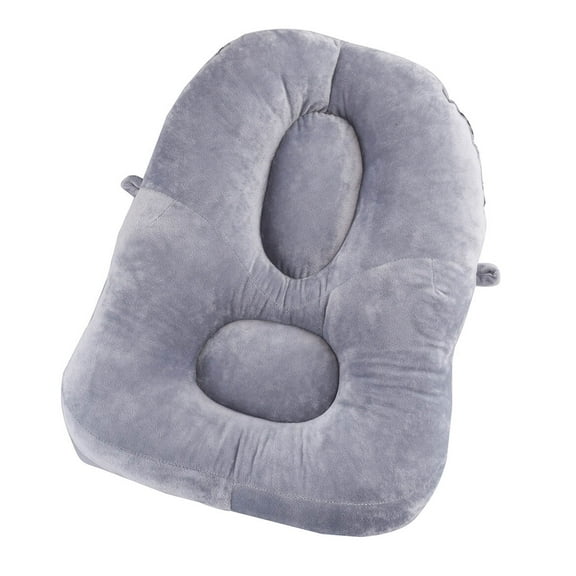 Posture Support Back Cushion – Designed for Back Pain Relief In Any Seat - Light Gray