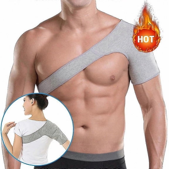 Posture Support Brace with Bamboo Charcoal Reinforced Retaining Straps for Shoulder and Back Protection Single Strap Design