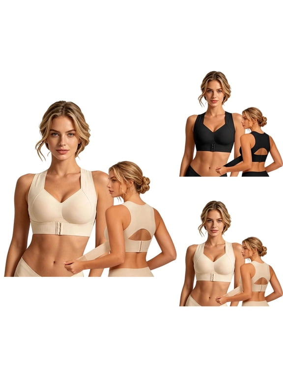 Posture Support Bras for Women Soft Breathable Full Coverage Wireless Molded Cup Sports Bra Posture Corrector