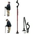 thumbnail image 1 of Posture Walking Cane - Walking Stick For Balance For Men & Women - Seniors - Lightweight, 10 Adjustable Heights, Portable & Self-Standing Mobility Aid - Red, 1 of 6