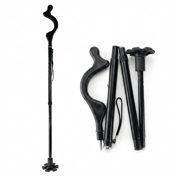 Posture Walking Cane - Walking Stick For Balance For Men & Women - Seniors - Lightweight, 10 Adjustable Heights, Portable & Self-Standing Mobility Aid