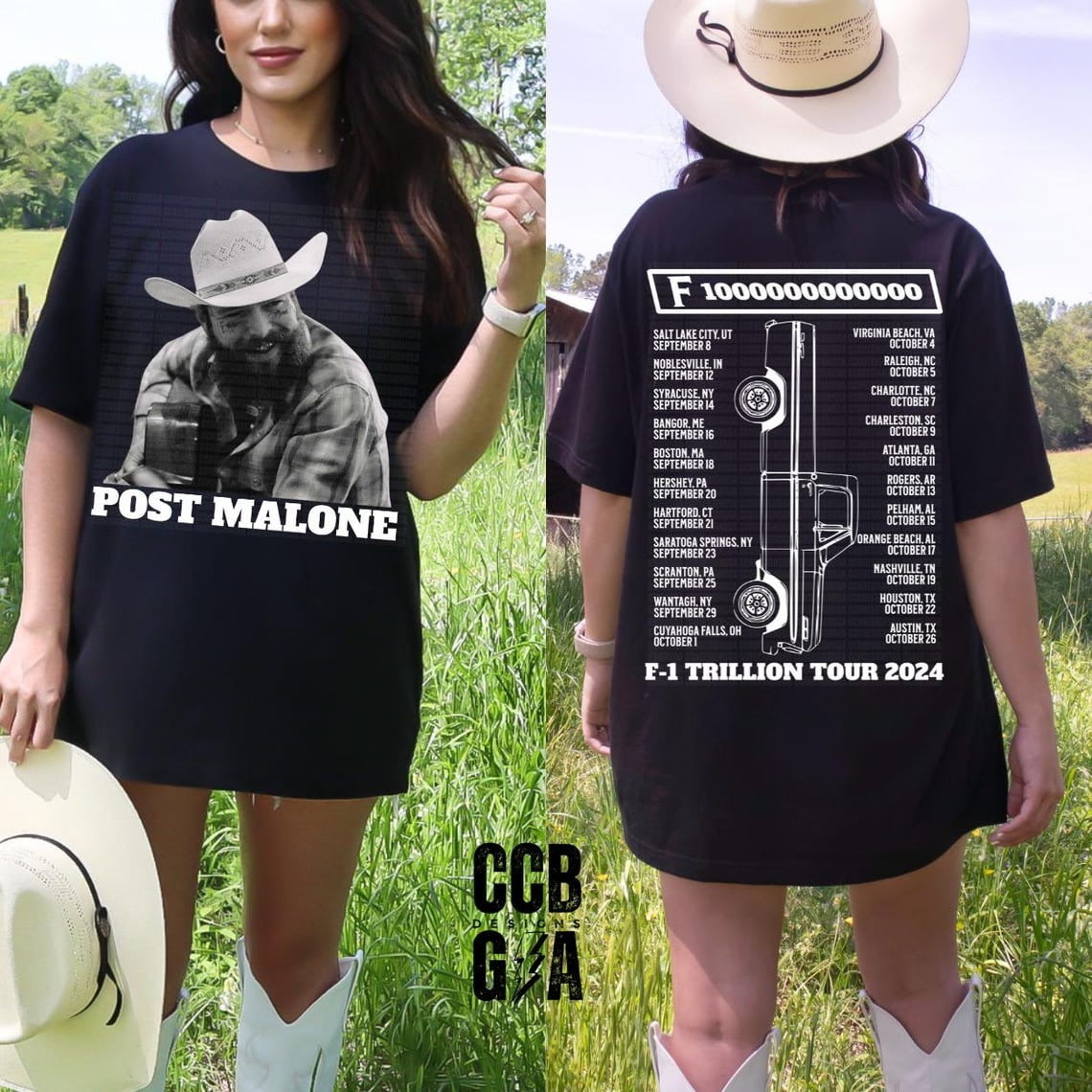 Posty F 1 Trillion Shirt Country Song 2024 Tour Malone Country Music
