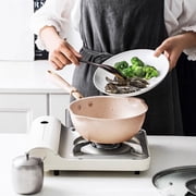 Pot*1 Clearance! Thickened Bottom Stone Frying Pan Multifunction Non Stick Pans Deep Nougat Pot Mouth Wok Pan 20Cm