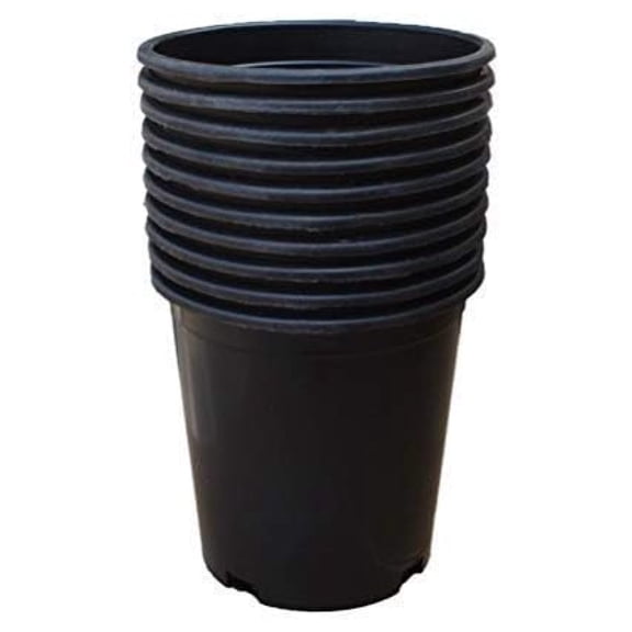 Pot 1 Gallon 1 Gal 2 Gal 3 Gal 5 Gal 7 Gal 10 Gal 15 Gal Container Injection Molded Pot Fit for Plants Soil Growers or (5,15 Gallon)