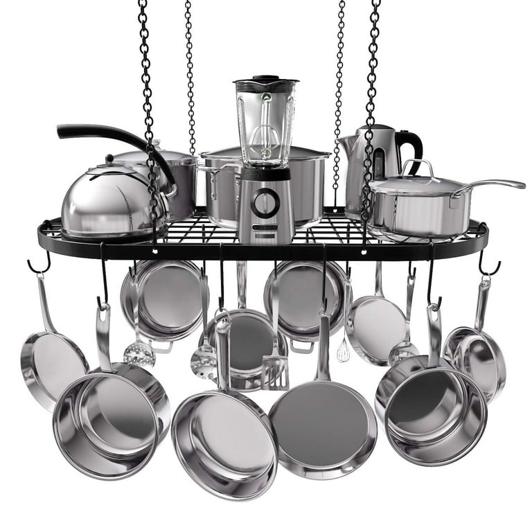 Snapklik.co : TICKCACY 33" Pots And Pans Hanging Rack, Heavy-duty