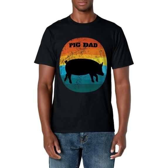 Pot Belly PIG DAD Vintage Retro Men Women Kids Teen Tee Gift T-Shirt