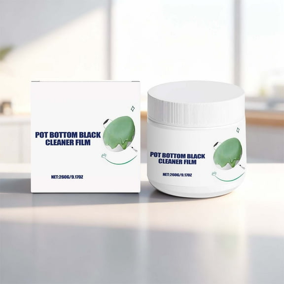 Pot Bottom Cleaner Paste, Powerful Burnt Grease & Rust Remover for Stainless Steel, Cast Iron & Ceramic Cookware, Non-Toxic Kitchen Cleaner