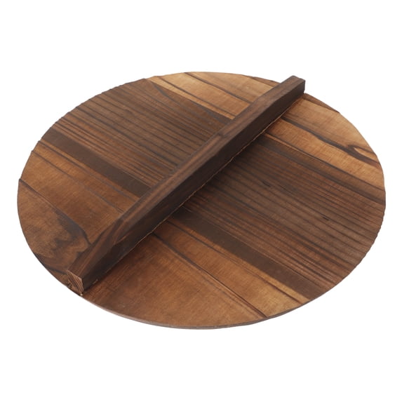 Wooden Handle Pot Cover Lid for Cookware Chinese Wok Non-Stick Pan Cooking Accessory