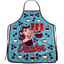 Pot Dealer Apron Funny Morning Cup Of Coffee Graphic Novelty Kitchen Smock