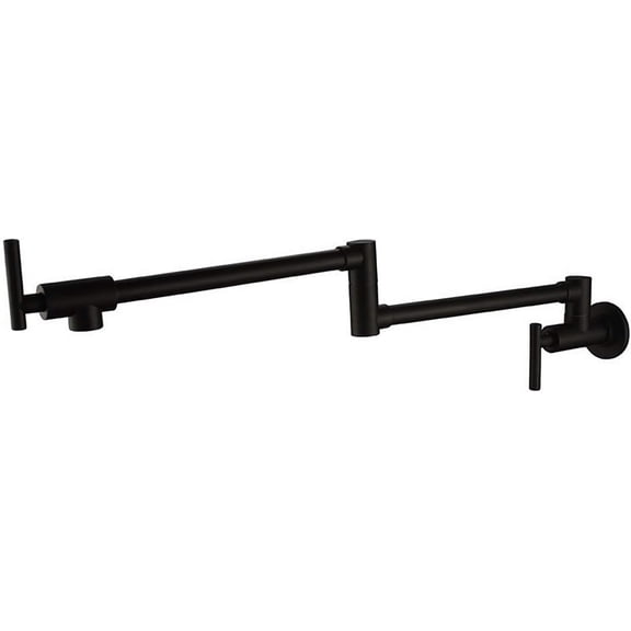 Pot Filler Faucet Wall Mount Brass Kitchen Faucet Folding Stretchable Double Joint Kitchen Sink Faucet Double Switch Single Cold Kitchen Mixer Tap,Black