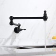thumbnail image 1 of Pot Filler Faucet Wall Mount, Brass Pot Filler with Double Joint Swing Arms, 1 of 8