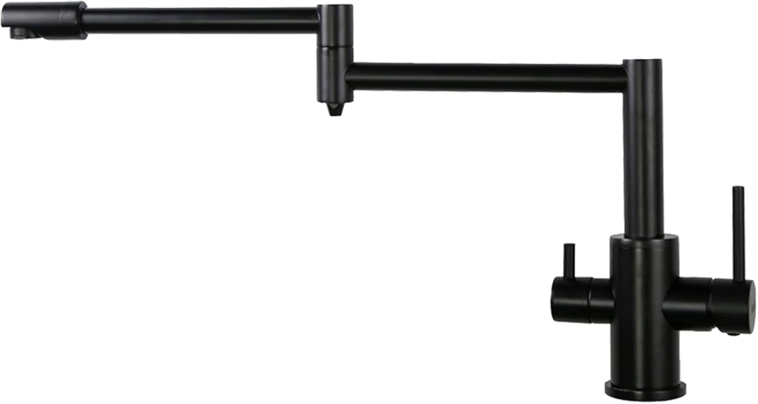 Pot Filler Kitchen Faucet with Drinking Water Brass Dual Handle Cold