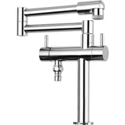 Pot Filler Kitchen Faucet Folding Stretchable Kitchen Sink Faucet with 360  Swivel Dual Mode Spout, Brass Chrome Single Cold Dishwasher Faucet with Double Joint Swing Arm