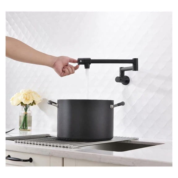 Pot Filler Tap Wall Mounted Foldable Kitchen Faucet With Bidet Sprayer Cold Bidet Faucet Sink Tap Rotate Folding Spout