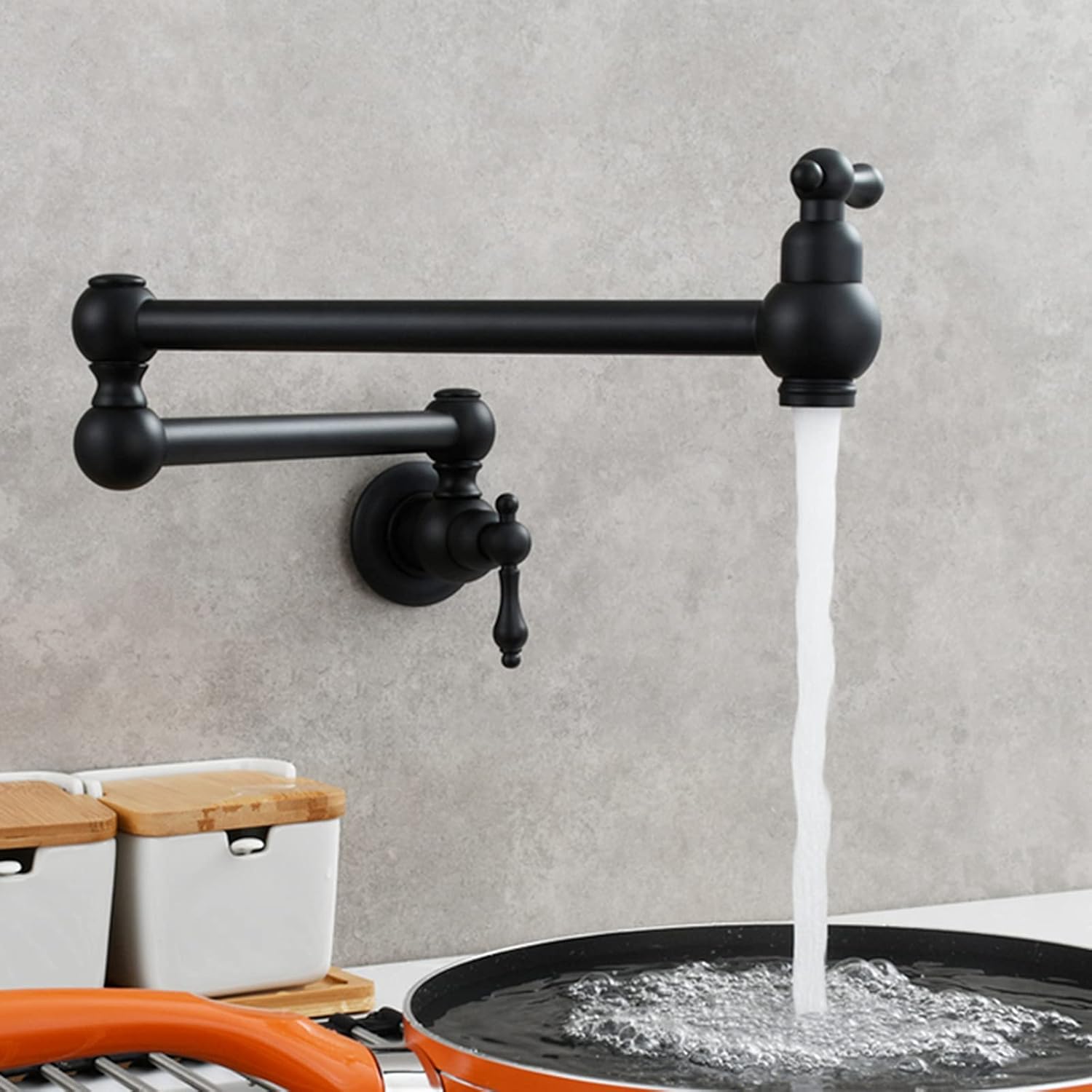 Pot Filler Wall Mount Single Cold Kitchen Sink Double Switch Brass