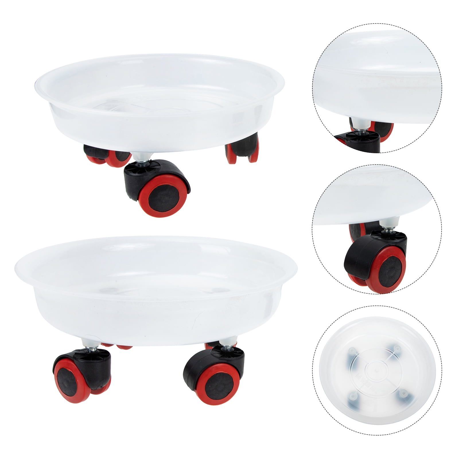 Pot Flower Standplanter Wheels Trolley Pallet Rolling Saucers Wheel