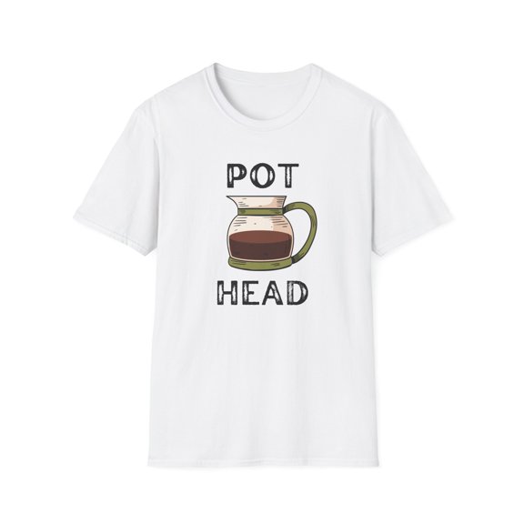 Pot Head Tshirt Funny Coffee Shirt Sarcastic Mens Graphic tees Caffeine
