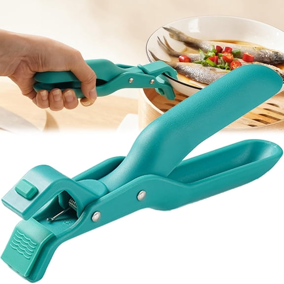 Pot Holder Clamp, Anti-Scald Bowl Clip, Hot Plate Gripper,Bowl Holders for Hot Food,Bowl Warmer Holder,Multi-purpose Silicone Non-slip Heat Insulation Anti-Scald Clamp,Air Fryer Accessories (Green1pc)