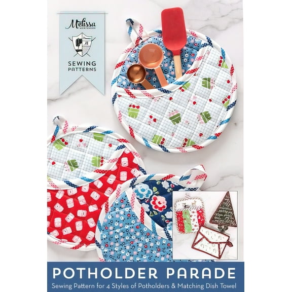 Pot Holder Parade Sewing Pattern, Melissa Mortenson