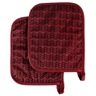 Pot Holder Set With Silicone Grip, Quilted And Heat Resistant (Set of 2) By Somerset Home